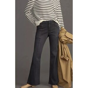 Anthropologie Pilcro BlackUtility Demilune Boot Pants Women Size 29 Stretchy New